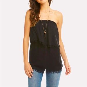 Chaser NWT Heirloom black tiered strapless top